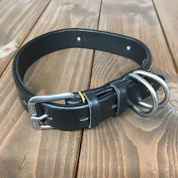 ドギーマン DoggyMan 革製 首輪 ブラック 表記24 Doggy-005 《訳