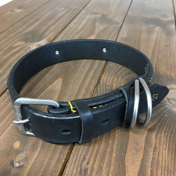 ドギーマン DoggyMan 革製 首輪 ブラック 表記27 Doggy-010 《訳あり