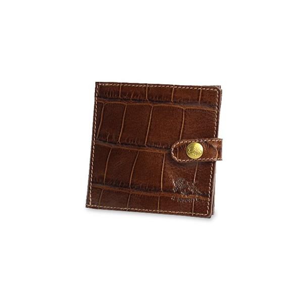 IL BISONTE（イルビゾンテ） 財布 二つ折り財布 クロコエンボスド