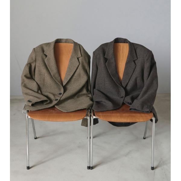 anuke（アンヌーク） ヘリンボーンウールジャケット Herringbone Wool