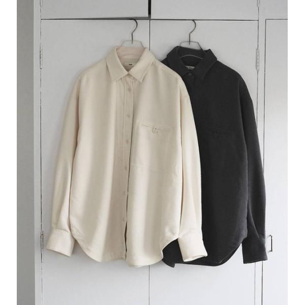 anuke（アンヌーク） ネップオーバーシャツ Nep Over Shirts 62610414