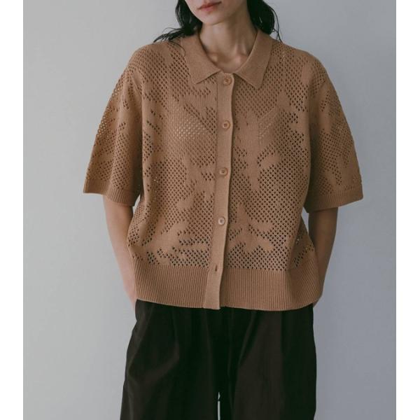 anuke(アンヌーク)mesh pattern knit オレンジ anuke(アンヌーク)mesh pattern knit オレンジ anuke（アンヌーク