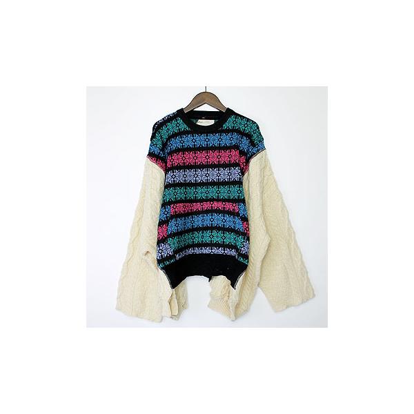 77circa アウトサイドノルディックワイドニットトップ レディース 77circa/ナナナナサーカ/40%OFF！アウトサイドノルディックワイド