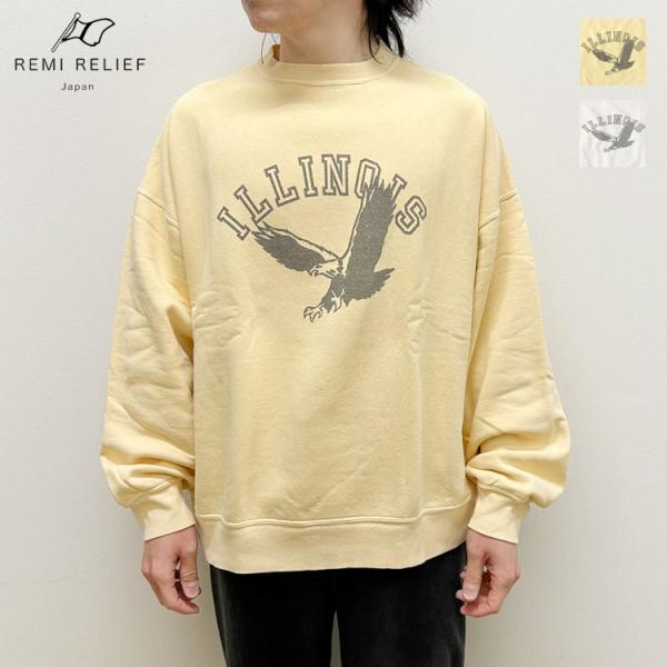 REMI RELIEF（レミ レリーフ） SP加工3飛び裏毛クルー(ILLINOIS