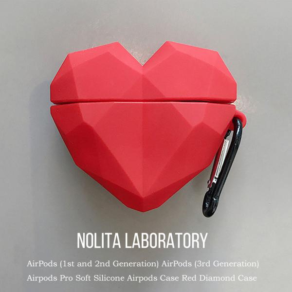 Apple AirPods(第3世代) （おまけの赤いケース付き） AirPods 第3世代 ケース カバー ハイブリッド PU＋PC カラビナ