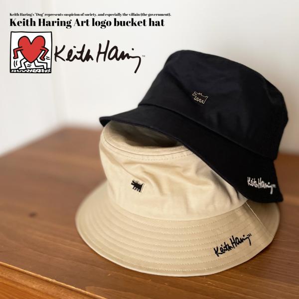 Keith Haring（キース ヘリング） バケットハット アート ロゴ