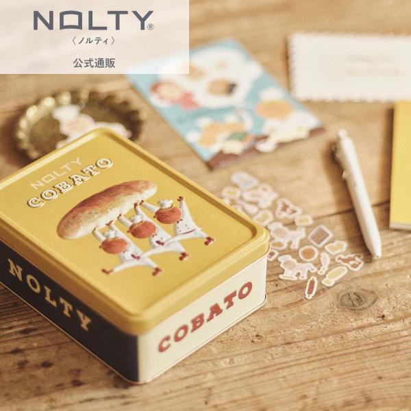 NOLTY(ノルティ) コバトパン コラボ 文具缶 ノート(A6サイズ) / シール / ステッカー / ポストカード / ボールペンなど コバトパン工場 cobato 缶 蓋  ギフト
