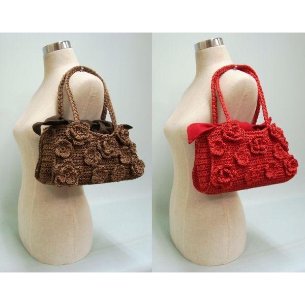 かごバッグ カゴバッグ ハンドバッグ セミショルダーバッグ ペーパー素材 花モチーフ付 浴衣 ２色展開 Nom Net Bagヤフー店 通販 Yahoo ショッピング