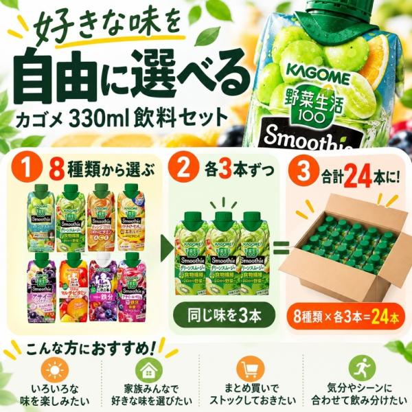 ��ؐ���100 �X���[�W�[ �J�S��  24�{ (8��ށ~3�{) 8��ނ���I�ׂ�  �~�b�N�X�W���[�X ����� �A�T�C�[ ���i�摜1