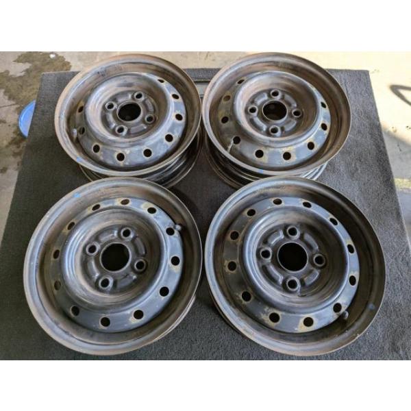 C169 12x4.00B 4穴 スチールホイール 4本 スクラム スクラム EBD-DG64V 純正 スチールホイール 12インチ 黒 4本セット 12