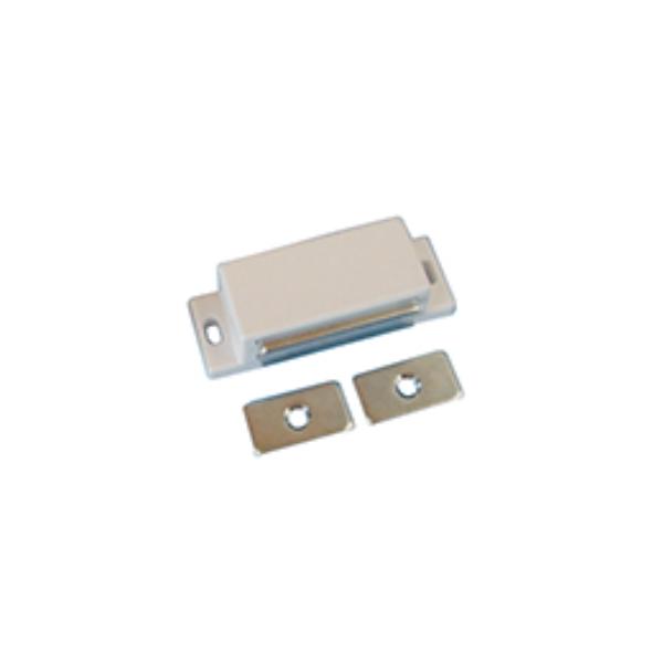 シンプルでお手頃価格のマグネットキャッチ、 受板が2つにわかれている両開き(観音開き)用です。クローゼット内の床か天井部分(中央)に、磁石付きの本体を設置して、 左右の扉部分に、鉄のプレートを設置するという商品です。これによって、1つの本体...