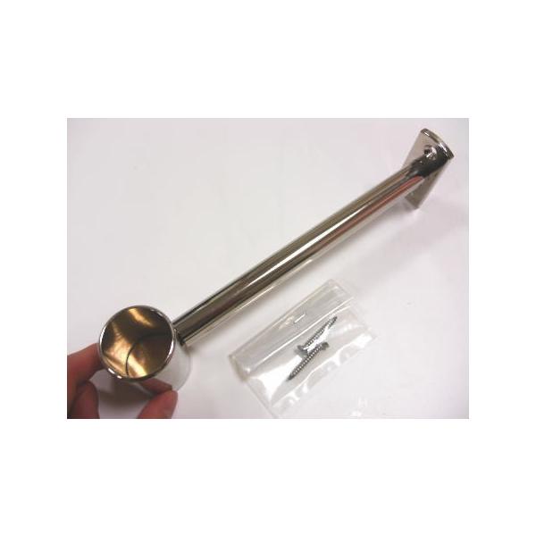 天井から低い位置に、ステンレスパイプを設置したい。その希望をかなえる商品がこの、天吊り自在ブラケットです。ロングタイプのゲンコとお考えいただいても、いいかもしれません。 長さは、ねじることで、180ミリ〜330ミリまで微調整可能。※180ミ...