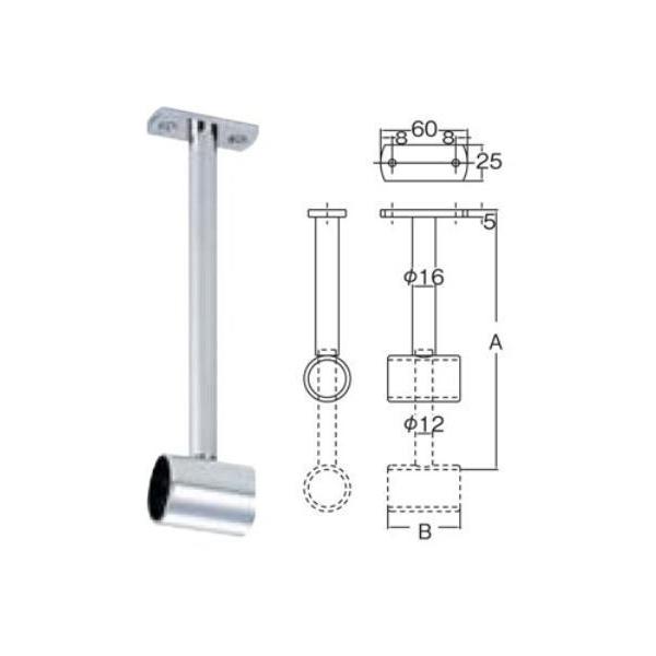 天井から低い位置に、ステンレスパイプを設置したい。その希望をかなえる商品がこの、天吊り自在ブラケットです。ロングタイプのゲンコとお考えいただいても、いいかもしれません。 長さは、ねじることで、400ミリ〜600ミリまで微調整可能。※400ミ...