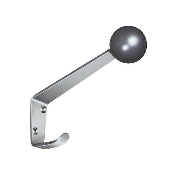 ステンレス製 実直なデザインの帽子フック コート掛けフック 玉付帽子掛 ネジ付き メール便可