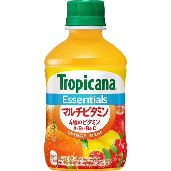 他サイト： ギフト    家飲み 清涼飲料水 トロピカーナ エッセンシャルズ マルチビタミン 280mlPET ×24本 キリンビバレッジ k清涼飲料 ポイント還元の商品画像