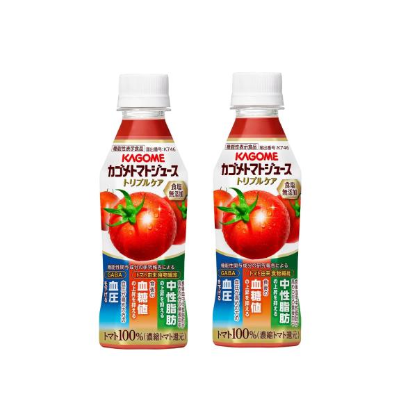 カゴメトマトジューストリプルケア 食塩無添加 265gペットボトル×48本(機能性表示食品 トマト100% 食塩無添加 トマト由来食物繊維 GABA)