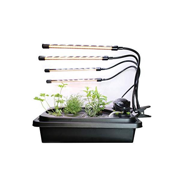 植物育成ライト 植物LEDライト 80電球 USB給電式 植物栽培ランプ 4ヘッド付き タイマー機能 360°グースネック