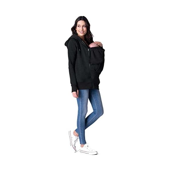 セラフィン] フード付きトレーナー 抱っこ紐対応マタニティパーカー