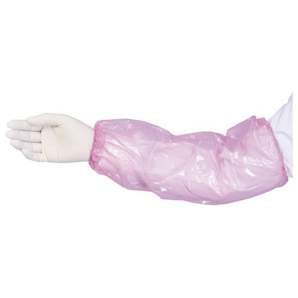 ポリ腕カバー　ピンク　フリーサイズ　50枚×40袋●ケース販売お徳用【メーカー直送・代引き不可・時間指定不可・沖縄、離島不可】 ポリ腕カバー ピンク フリーサイズ 50枚×40袋○ケース販売お徳用