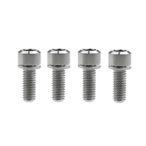Dingtai 自転車Vブレーキハブ用ワッシャネジアレン六角ボルトを固定チタンの M6x16/18/20/25mm 4個の (チタンカラー, M6x1