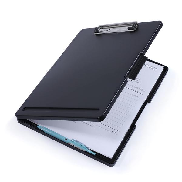 Homdolaser クリップボード 収納付き A4 薄型