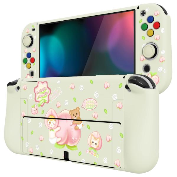 PlayVital ZealProtect Switch有機elに対応用ソフト保護シェル、Switch OLEDに対応用フレキシブルプロテクタージョイ