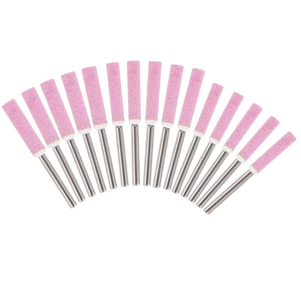 KIMLONTON 軸付き砥石セット 研磨バー 研磨工具セット 円筒形 3mmシャンク4.0mm 4.8mm 5.5mm リューター 砥石 5本入りセ
