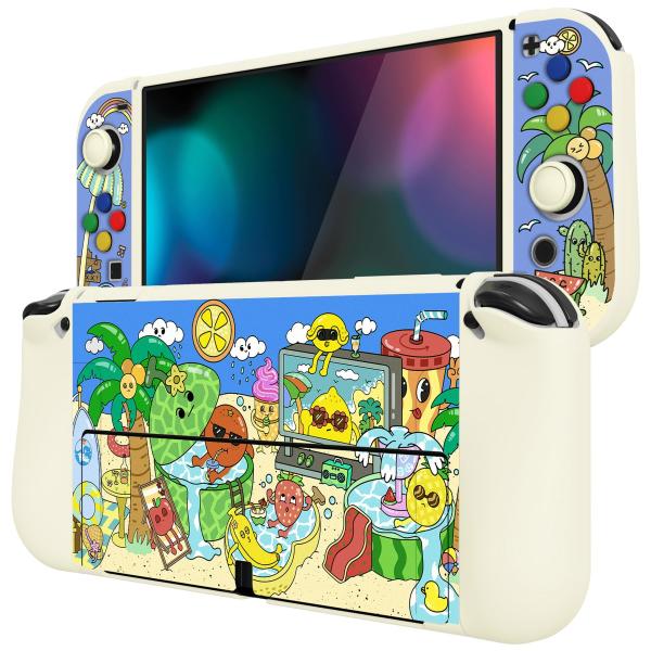 PlayVital ZealProtect Switch有機elに対応用ソフト保護シェル、Switch OLEDに対応用フレキシブルプロテクタージョイ