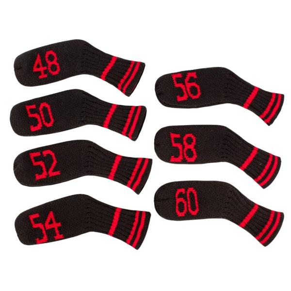 Scott Edward ニットウェッジゴルフアイアンヘッドカバー7PCSクラブプロテクター48,50,52,54,56,58,60度 スコットエドワ