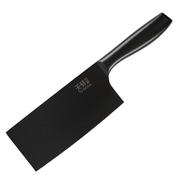 TJ POP 軽量 中華包丁 黒刃 中空ハンドル 黒影シリーズ 万能 刃渡り167ｍｍ 超鋭利 切れ味が長持ち オールステンレス 継ぎ目ないため衛生的