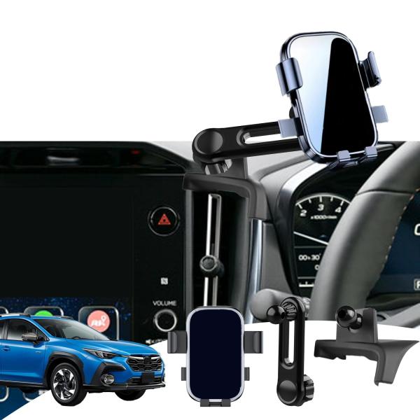 【最新延長アーム・自由調整】RFVBNKO クロストレック スマホホルダー クロストレック 携帯ホルダー 装着簡単 360度回転 片手操作 全機種対応