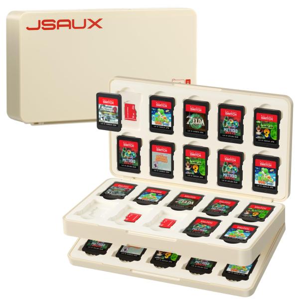 【Switch 2対応】 JSAUX ゲームカードケース｜ゲームカード40枚＋Micro SD40枚収納・Switch／Lite／OLED対応・マグネ