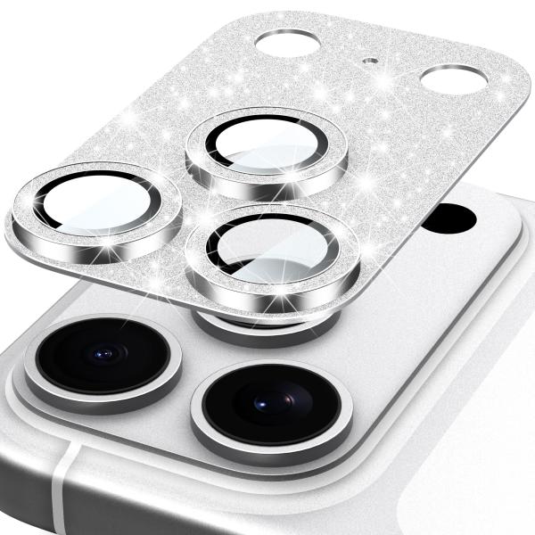 Suoman for iPhone 17 Proカメラレンズ保護フィルム、アイフォン17プロカメラフィルム キラキラのスパンコールで彩られた一体カメラ