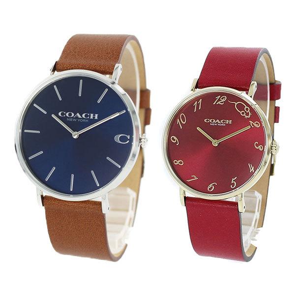 夫婦 両親 カップル 記念日 誕生日 プレゼント 2針 ペア ウォッチ 腕時計 コーチ レザー 革ベルト 腕時計ノップル 通販 Yahoo ショッピング