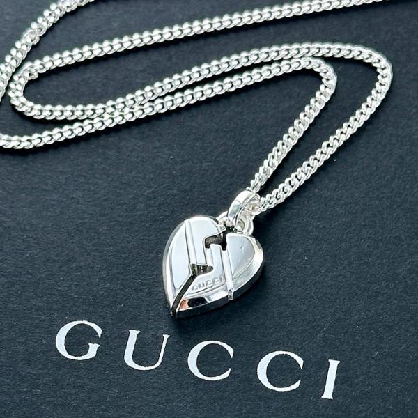 GUCCI グッチ ノット ハート ネックレス レディース シルバー925 GUCCI グッチ ノット ハート ネックレス レディース シルバー925