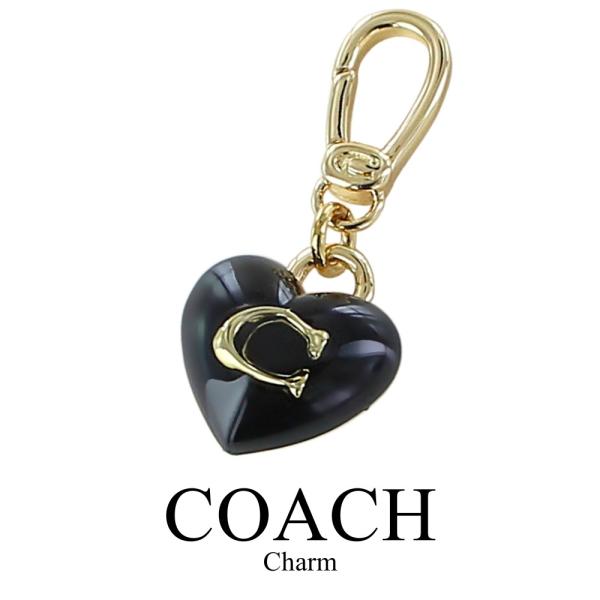 COACH（コーチ） チャーム レディース ハート ブラック ゴールド