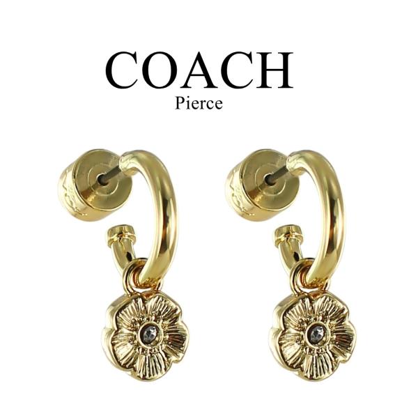 COACH（コーチ） ピアス レディース フープピアス ゴールド Cロゴ