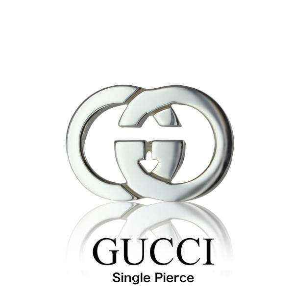 【極美品】グッチ　インターロッキング　アラベスク　ピアス片耳　メンズ/レディース 美品】GUCCI ピアス インターロッキングG 燻 片耳 アラベスク - メルカリ