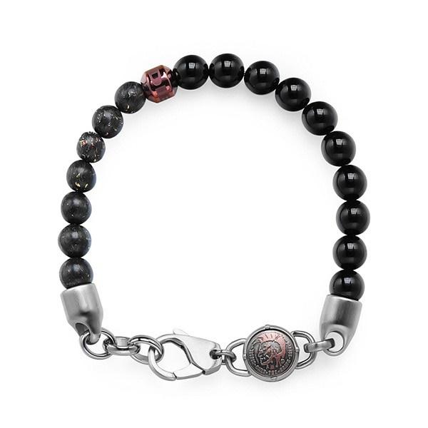 DIESEL ディーゼル メンズ ブレスレット ビーズ 数珠タイプ 誕生