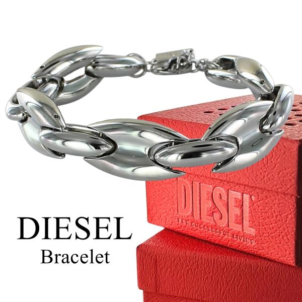 DIESEL ディーゼル ネックレス メンズ チェーン ステンレス 太め ボリューム シルバー 誕生日 爆買 成人 卒業 入学