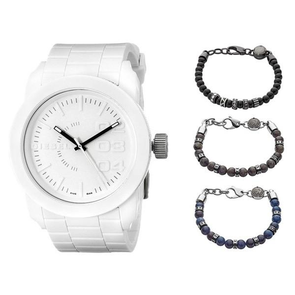 時計 アクセサリーセット ディーゼル 選べる3タイプ 収納ボックス付 メンズ ホワイトラバー 白 男性用 数珠タイプ Dz1436 Set1 腕時計 Dz1436 Set1 腕時計ノップル 通販 Yahoo ショッピング