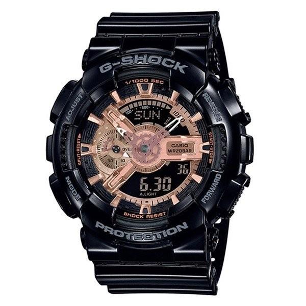 カシオ Gショック ジーショック メンズ 防水 多機能 アナログデジタル Black × RoseGold ブラック GA-110MMC-1A 爆買 成人 卒業 入学