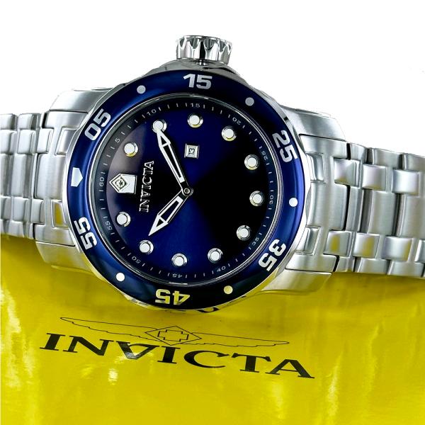 インビクタ 腕時計 手表 メンズ 防水 invicta プロダイバー 青文字盤 大きい文字盤 インヴィクタ 誕生日プレゼント 爆買 成人 卒業 入学