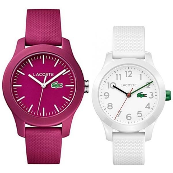 ラコステ お揃い 親子ペア ペアウォッチ ママ お母さん 娘 息子 子供 男の子 女の子 ラバー えんじ 白 あすつく 腕時計 Www Casasruraleseltobar Com