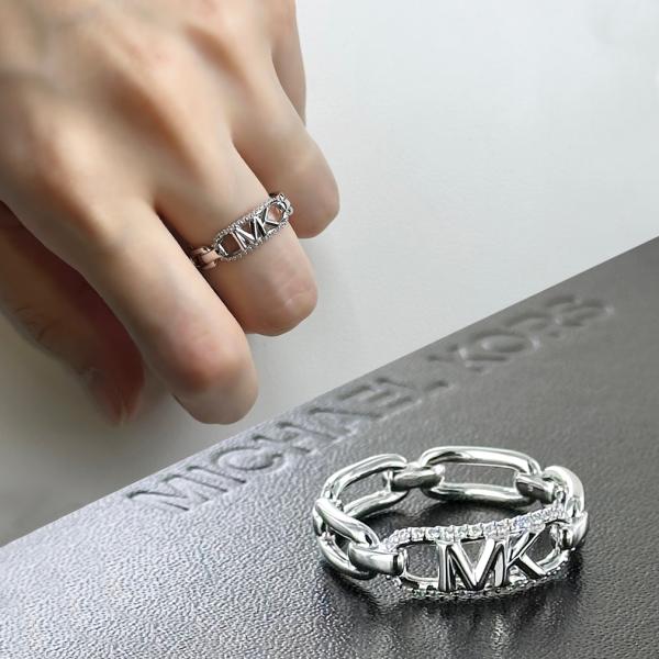 MICHEAL KORS リング Michael Kors Modern Brilliance Open Scatter Clear Crystal CZ