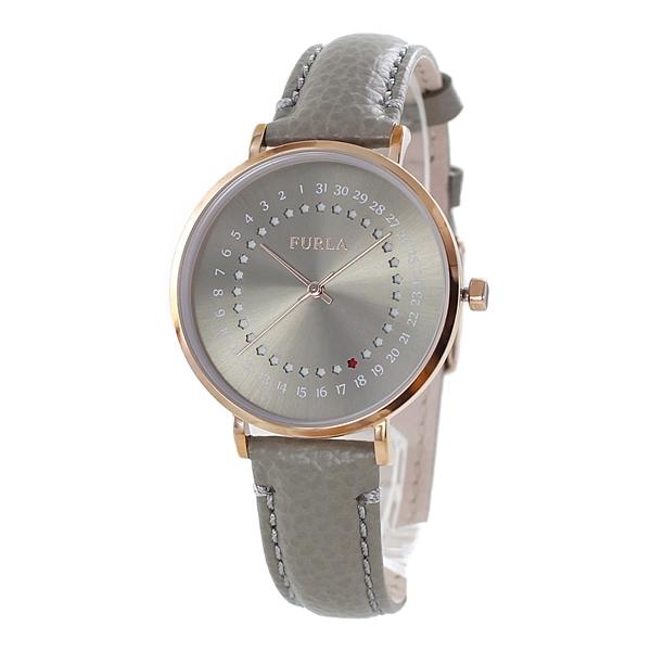 FURLA フルラ レディース 腕時計 手表 グレー レザー シック 大人  