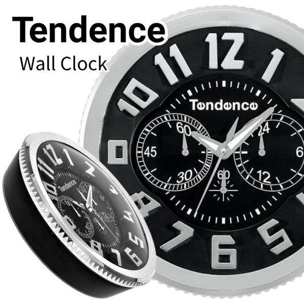 Tendence 掛け時計 Tendence（テンデンス） 壁掛け時計 ウォールクロック 36cm ブラック