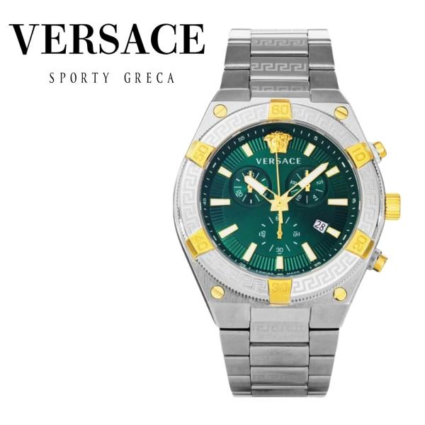VERSACE（ヴェルサーチェ） 腕時計 メンズ グリーン シルバー ゴールド