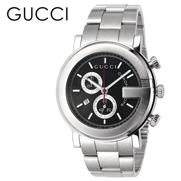 GUCCI クロノグラフ腕時計 ブラック G-クロノ〕ラージウォッチ(44mm) ・ブラックレザー | GUCCI公式
