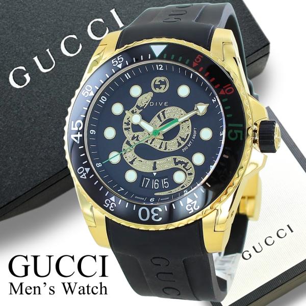 人気 GUCCI グッチ ベルト アニマリエ 蛇 スネーク ブラック レザー GUCCI（グッチ） 腕時計 メンズ ダイブ スネーク 蛇 ヘビ ブラック